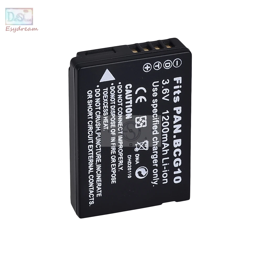 BCG10E DMW-BCG10E 1200mAh Battery for Panasonic ZS1 ZS7 TZ7 TZ6 TZ10 ZX1 ZXR TZ7 ZX3 TZ8 ZR3