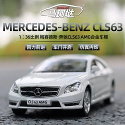 1:36 Mercedes Benz CLS 63 AMG масштабная модель автомобиля миниатюрная искусственная фигурка, металлическая литая модель автомобиля, орнамент A57