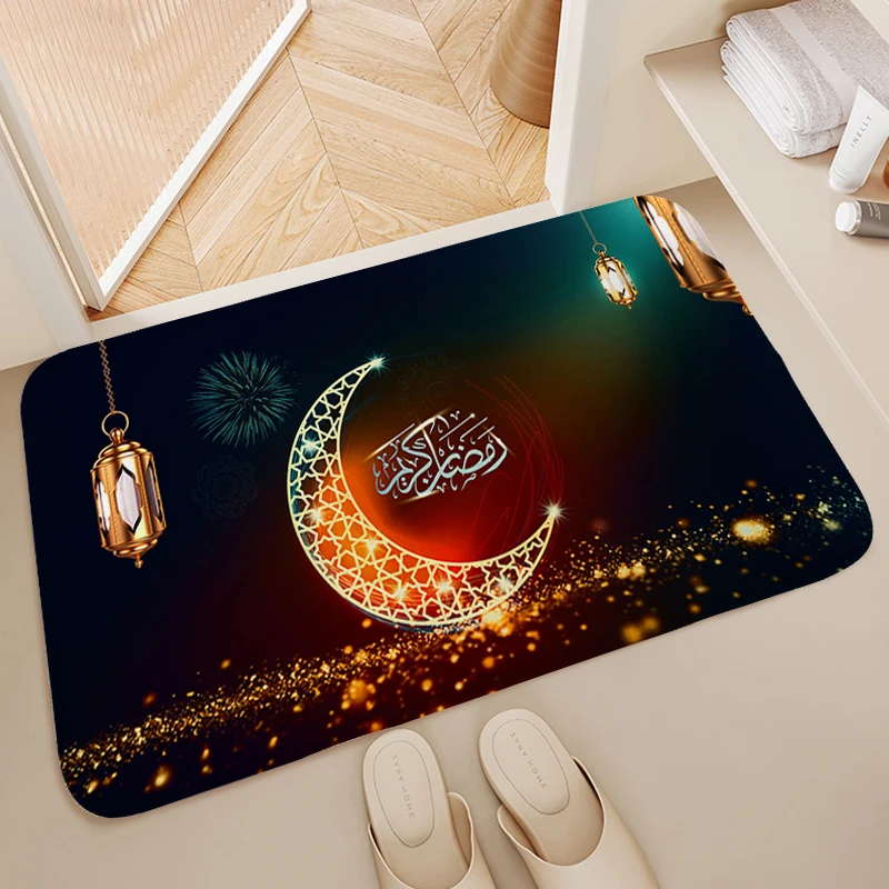 Ramadan Bathroom Mat Funny Doormat Entrance Door Living Room Rugs Carpet for Bedroom Custom Rug Aesthetic Useful Things for Home