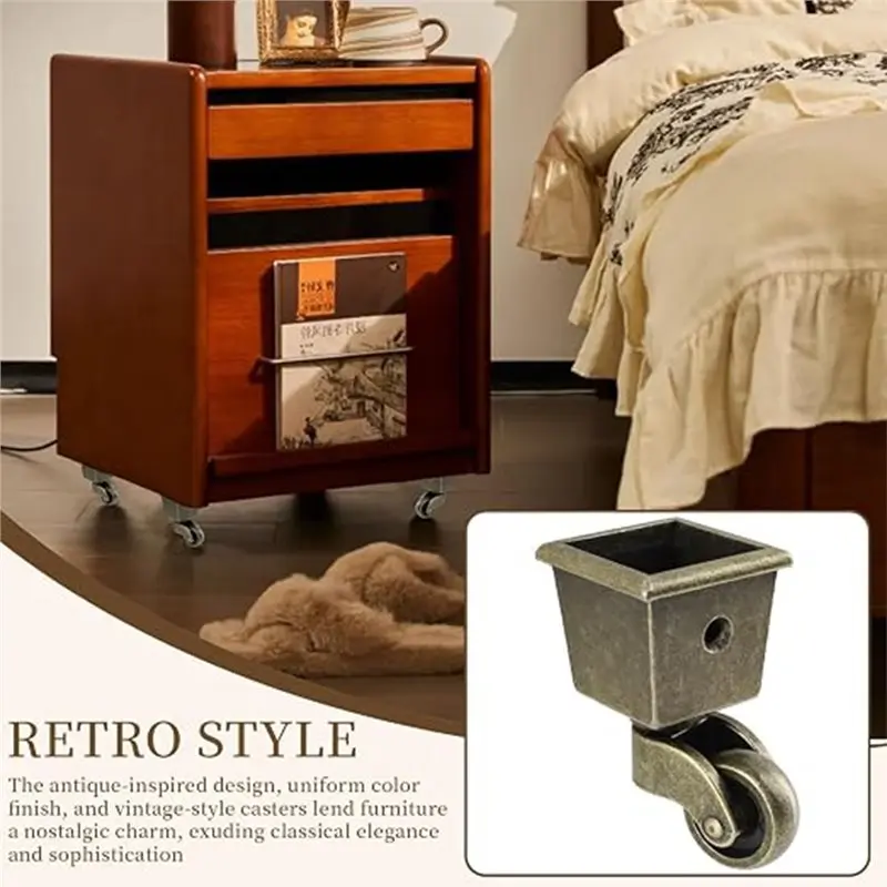 [NEWA76K!】 Square Cup Casters Bronze Casters Casters For Furniture Legs