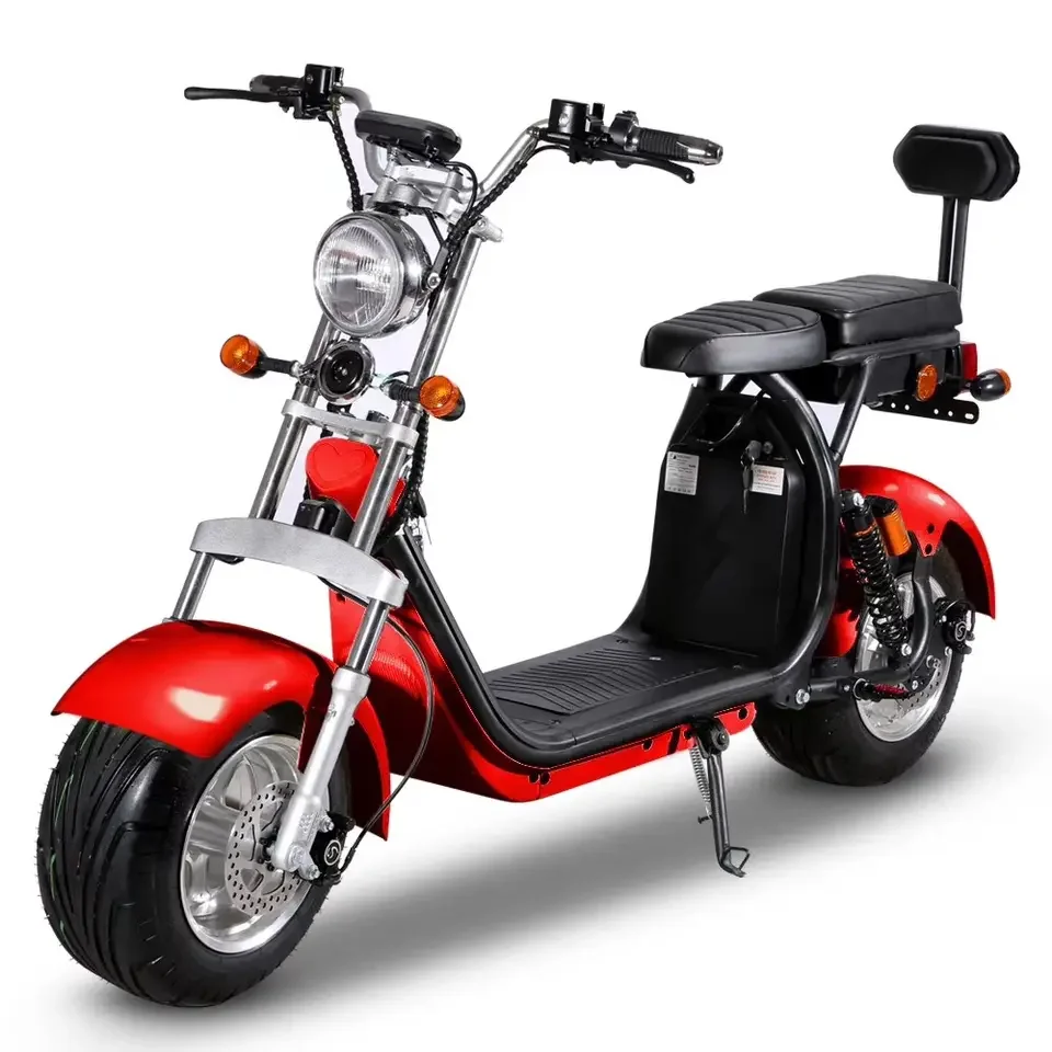 

Электросамокат HL-X10 60V 20A City Scooter с двумя съемными литиевыми батареями, большой запас хода, 2000W, для взрослых, скорость 40-60 км/ч, популярная модель.
