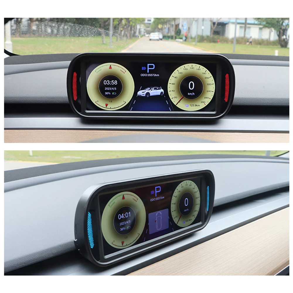 Podofo 6.8-inch IPS HD Screen Hud Head-up Car Display for Te/sla Model 3/Y Dashboard Accurate Speed Plug and Play