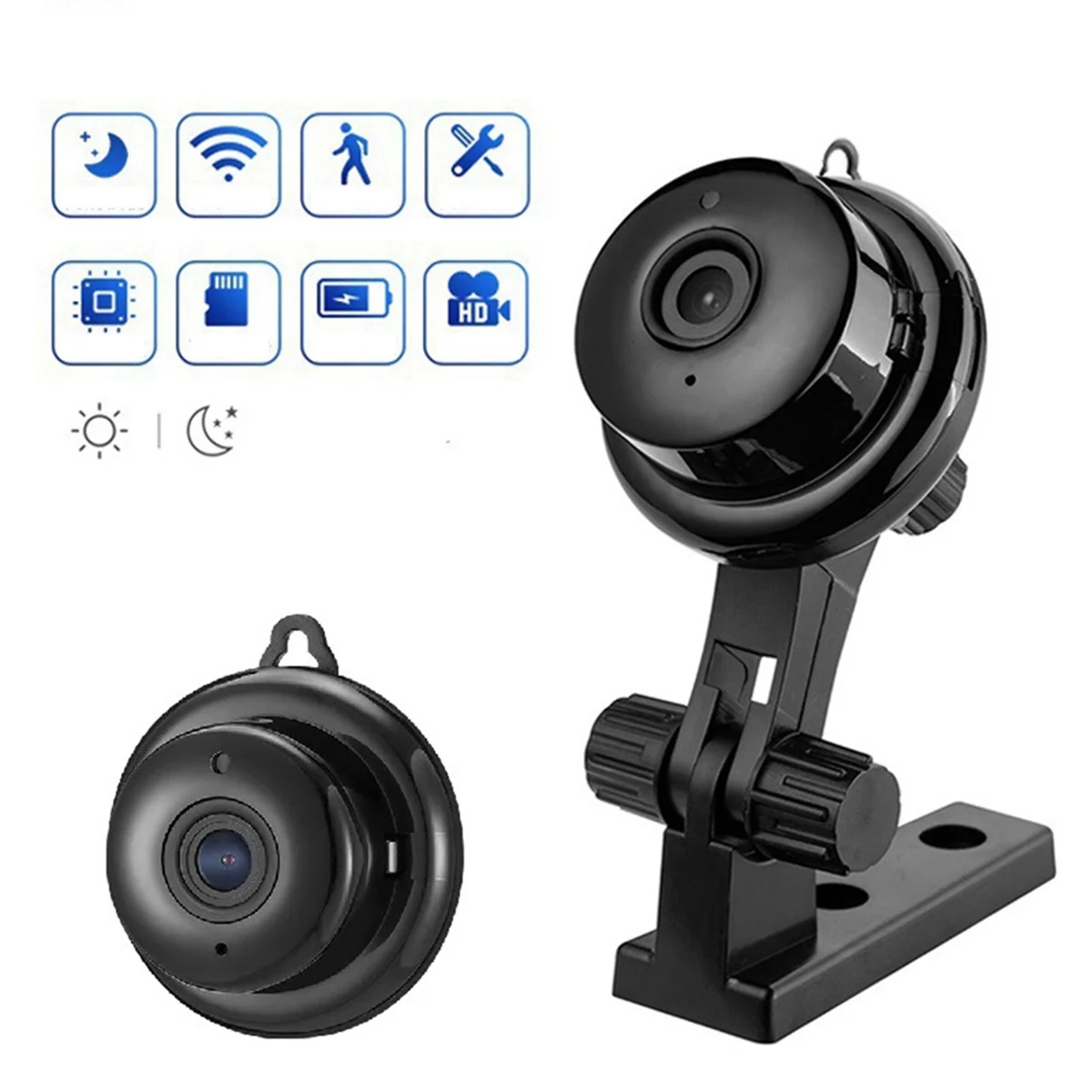V380 Camera Wireless Wifi Home Security Camera HD Infrared Night Vision 1080P Camera Bracket YDH