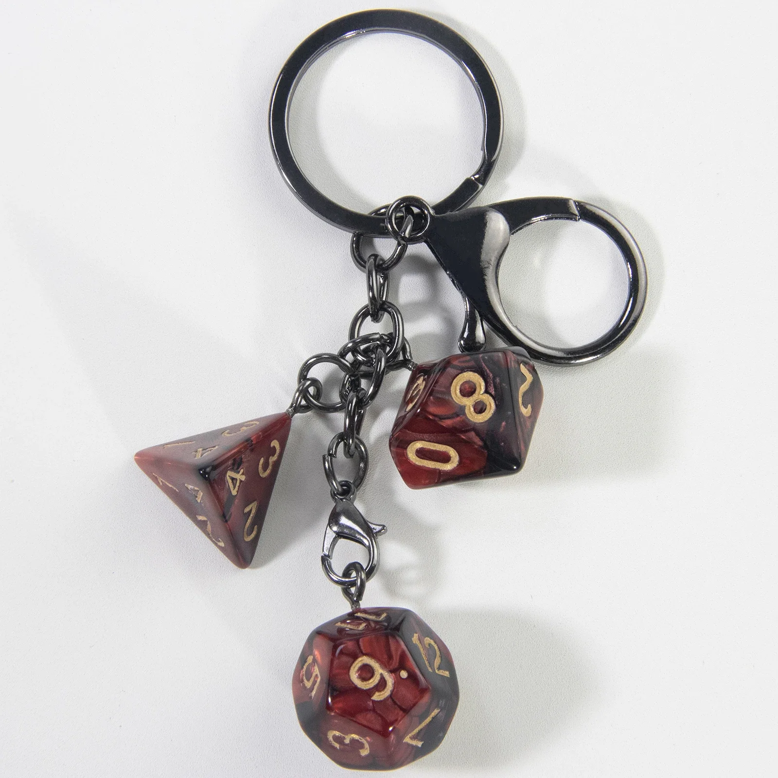 Fashionable DND Black Dice Keychain for Men and Women - Unique Key Holder and Pendant