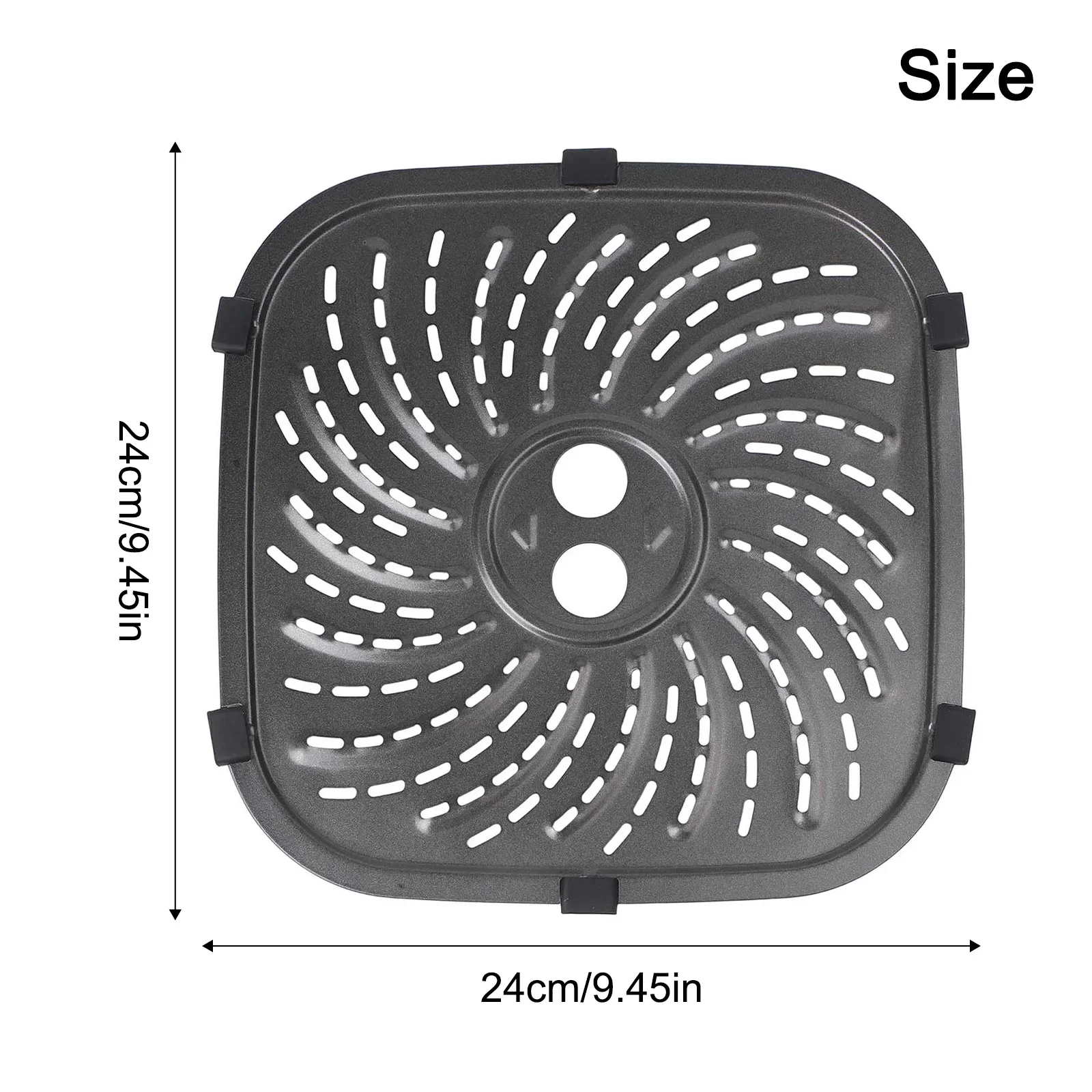 8QT Air Fryer Grill Plate Compatible with For PowerXL For Vortex Pro with Nonstick Coating and 6 Rubber Tabs for Easy Cleaning