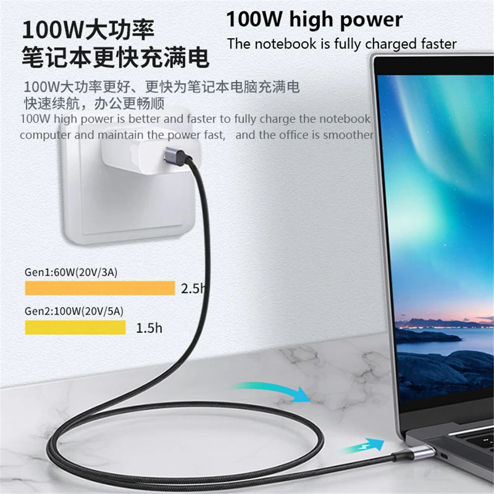 new USB C Extension Cable Male to Female Type-C USB3.1 Gen1 Full-featured Extender Cord USB C 60W 3A 10Gbps Charging Data Wires