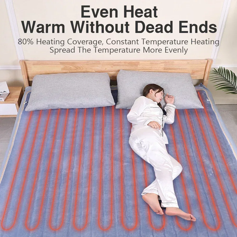 Intelligent Switch Electric Blanket 220V Thicker Heater Blanket Mattress Thermostat Electric Heating Blanket Body Warmer FluffyI