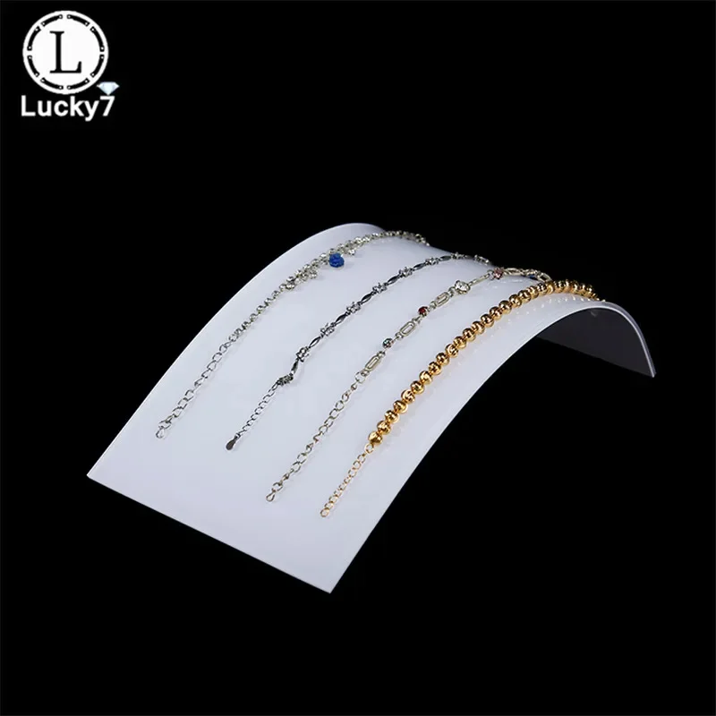 Acrylic Curve & S-shaped Bracelet Necklace Display Stand Necklace Bracelet Support Jewelry Bracelet Holder Counter Display