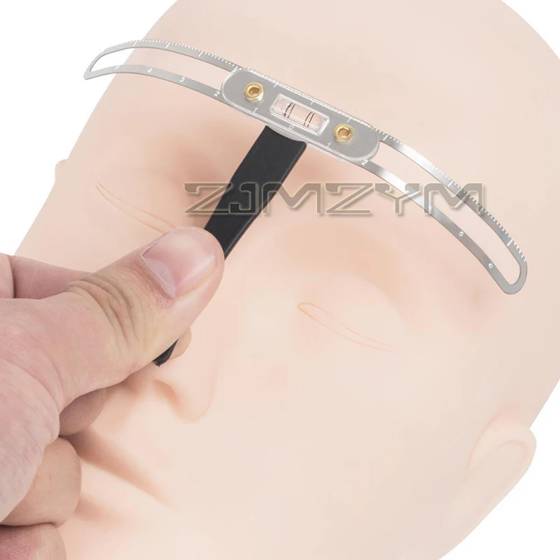 Régua de sobrancelha com posicionamento de 3 pontos, régua eficiente para tatuagem de sobrancelha, modelador de equilíbrio perfeito, ferramenta de medição precisa