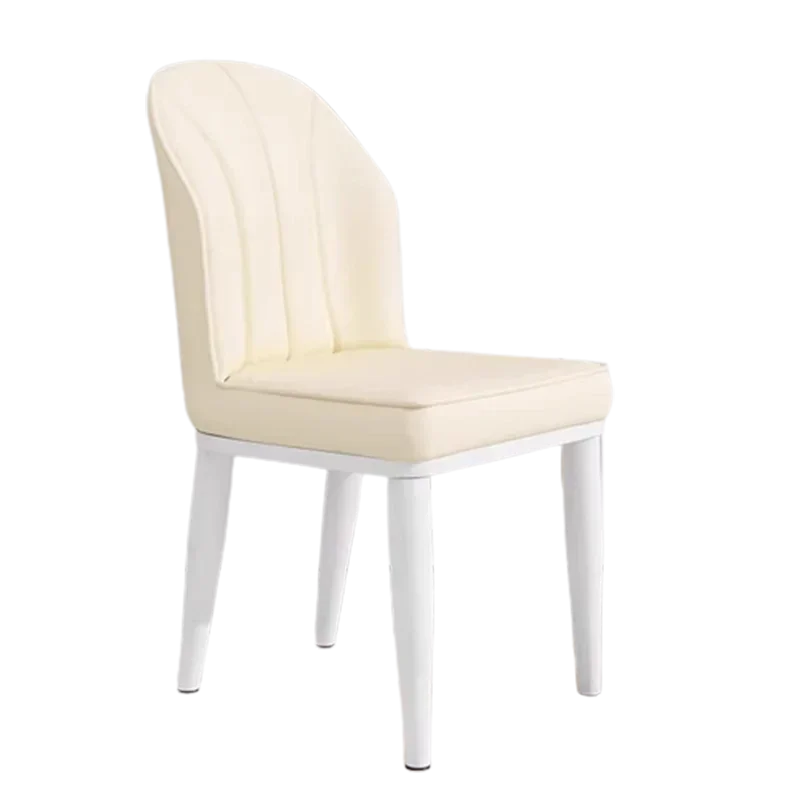 White Waterproof Dining Chair Eaiting Gold Simple Leather Designer Dining Chair Nordic Modern  Furniture