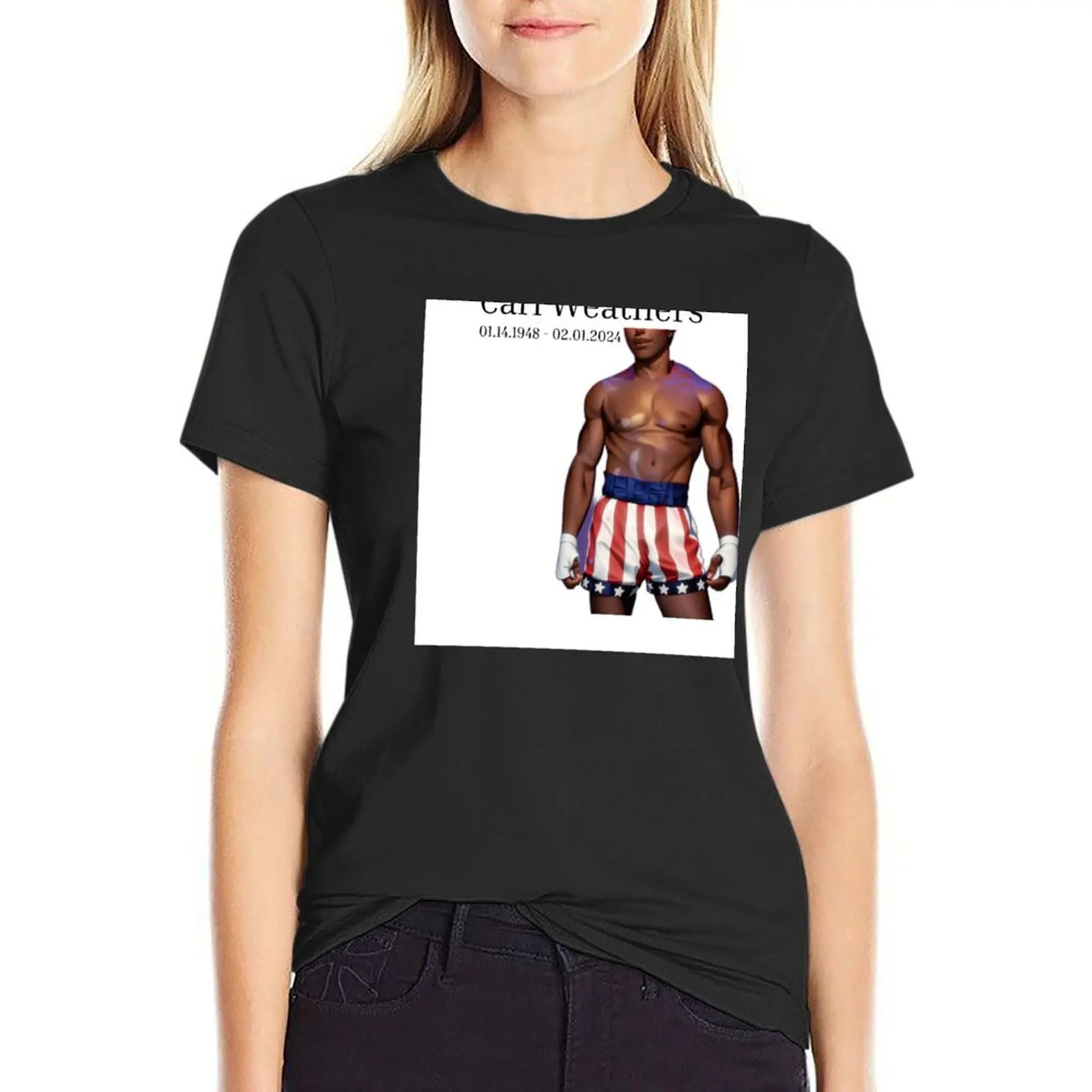 

Carl Weathers: Rip 01.14.1948 - 02.01.2024 T-Shirt anime clothes customs design your own new edition graphics tshirts for Women