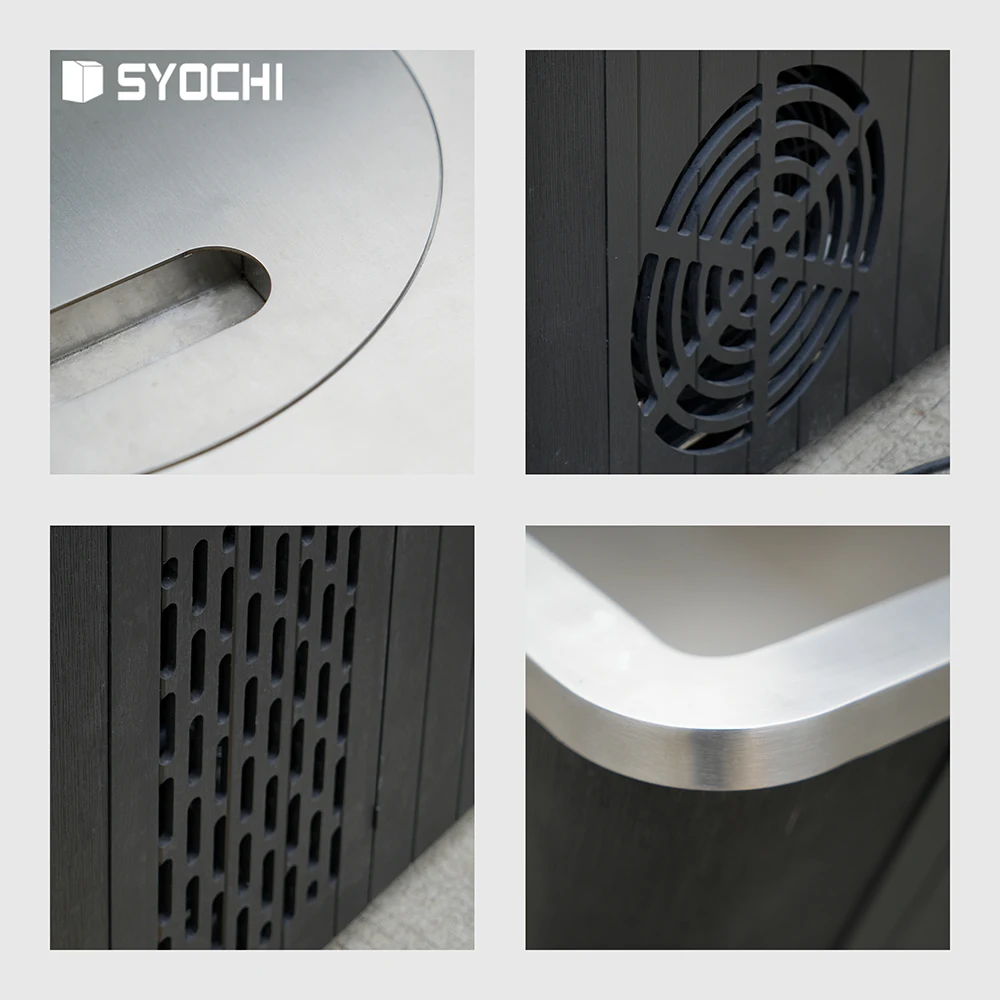 Syochi Commercial Stainless Steel Lined Cold Plunge Ice Bath with Chiller Ice Bath Chiller Spa Tub