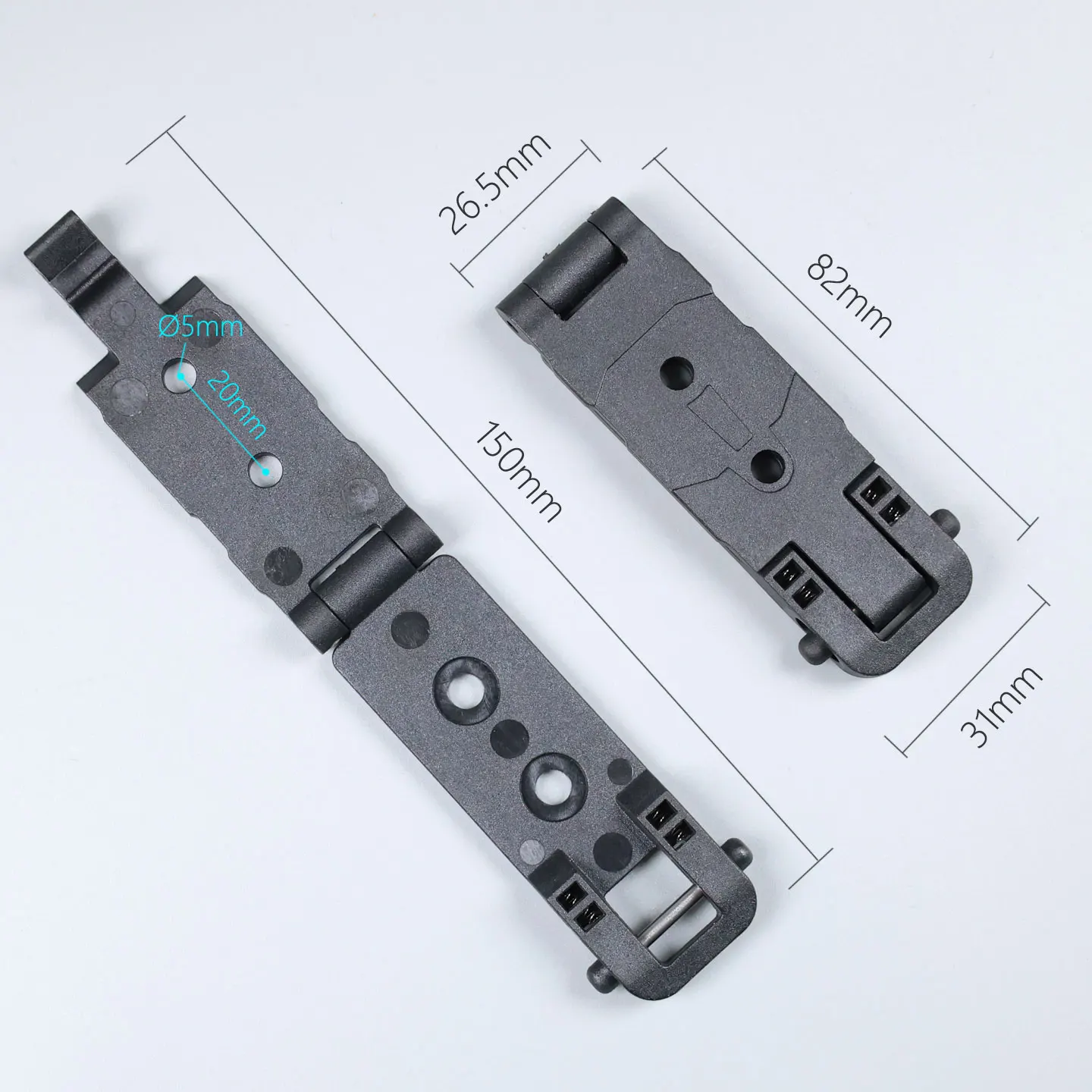 1.5 Inches Nylon Molle Attachment Clip Locking Belt Mount Adapter with Mounting Hardware for Vests Backpacks Holsters Pouches