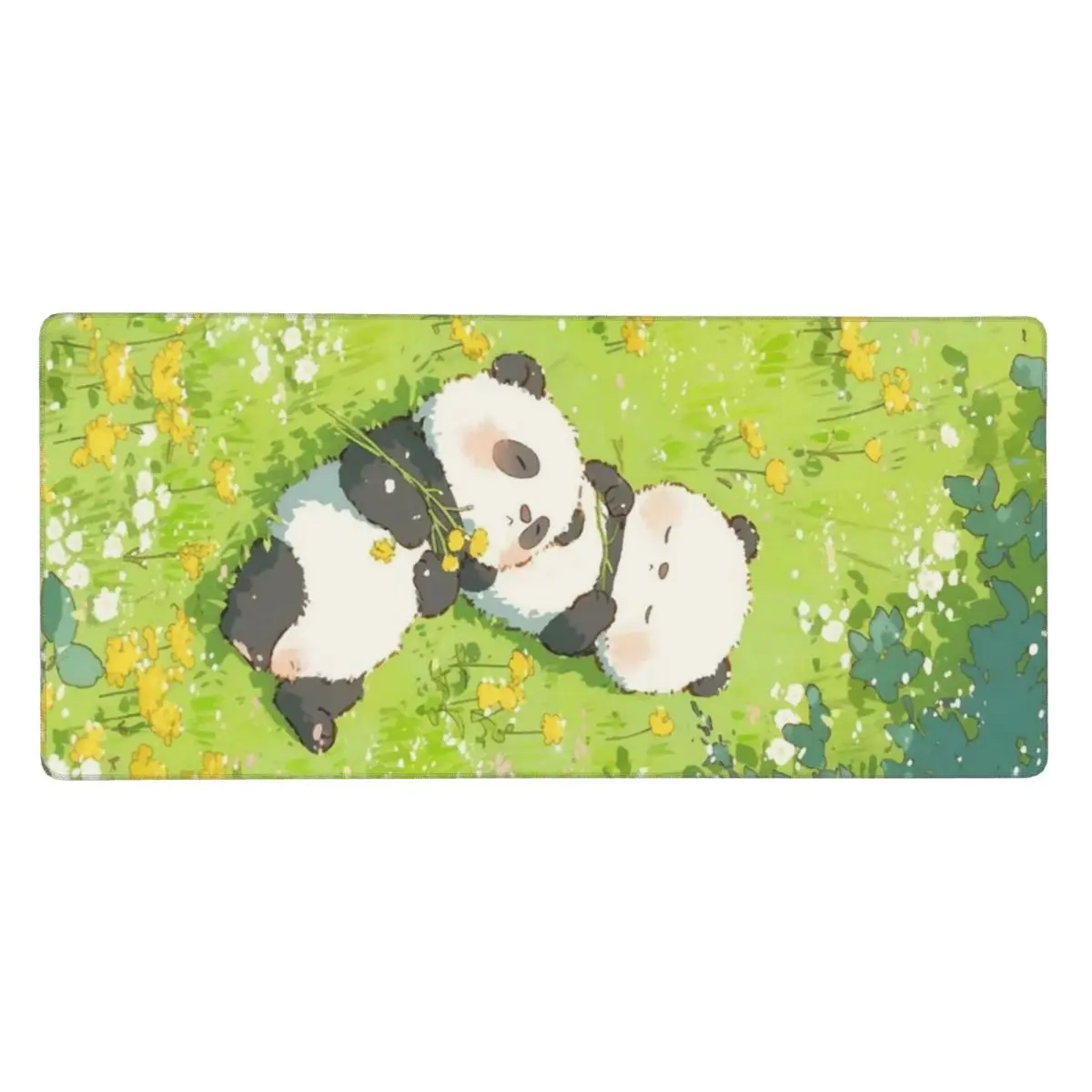 Adorable Panda Lying On The Grass Large Mouse Pad Computer Keyboard Mouse Mat PC Laptop Desk Mat Office Accessories Table Mats