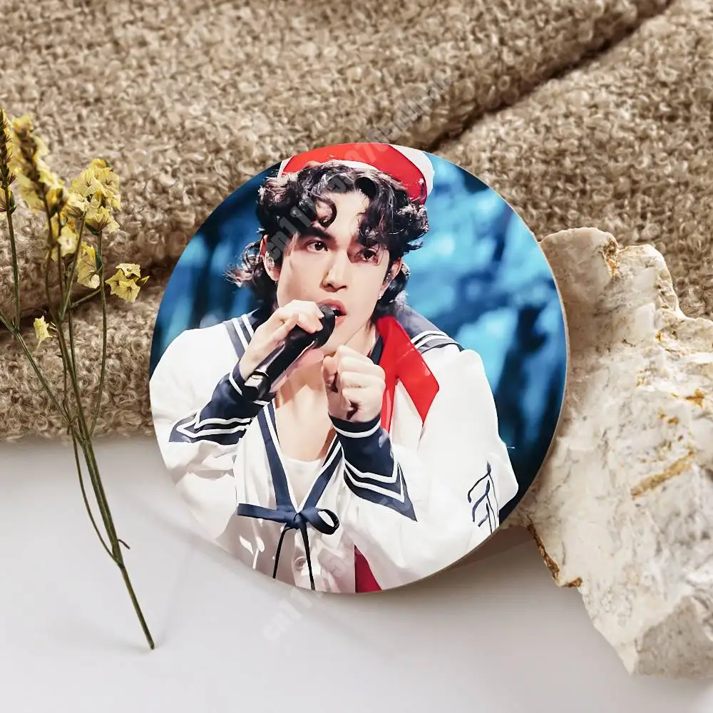C-Conan G-Gray Wishbone Wooden Cup Mat Cappuccino Vodka Juice Water Coaster for Flower Shop