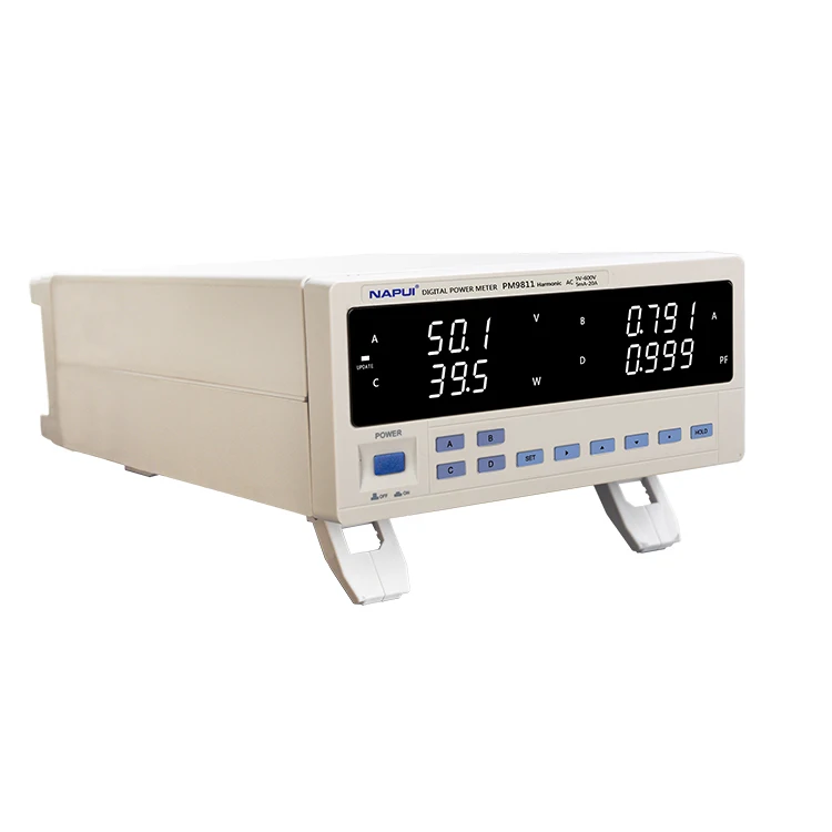 Napui PM9811 Digital Single Phase Power Meter & Harmonic Analyzer With 0.5 Accuracy 75V-600V 10mA-20A