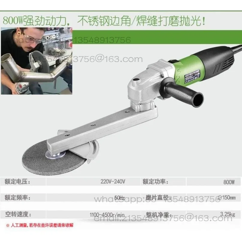 Stainless steel edging angle metal flat wire drawing machine electric rust removal automatic polishing machine
