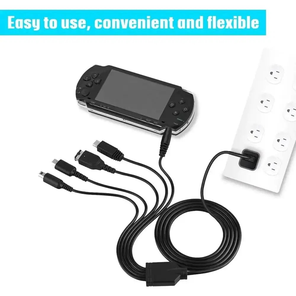 Multi-Purpose Power Cord Fast Charging Copper Core Charging Cord Universal Power Supply for Nintendo GBA SP/NDSL/NDSi/WiiU/PSP