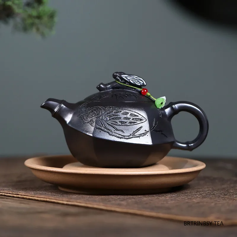 

270ml Chinese Yixing Purple Clay Teapot Beauty Tea Infuser Kettle Tradition Handmade Animals Tea Pot Household Zisha Tea Set