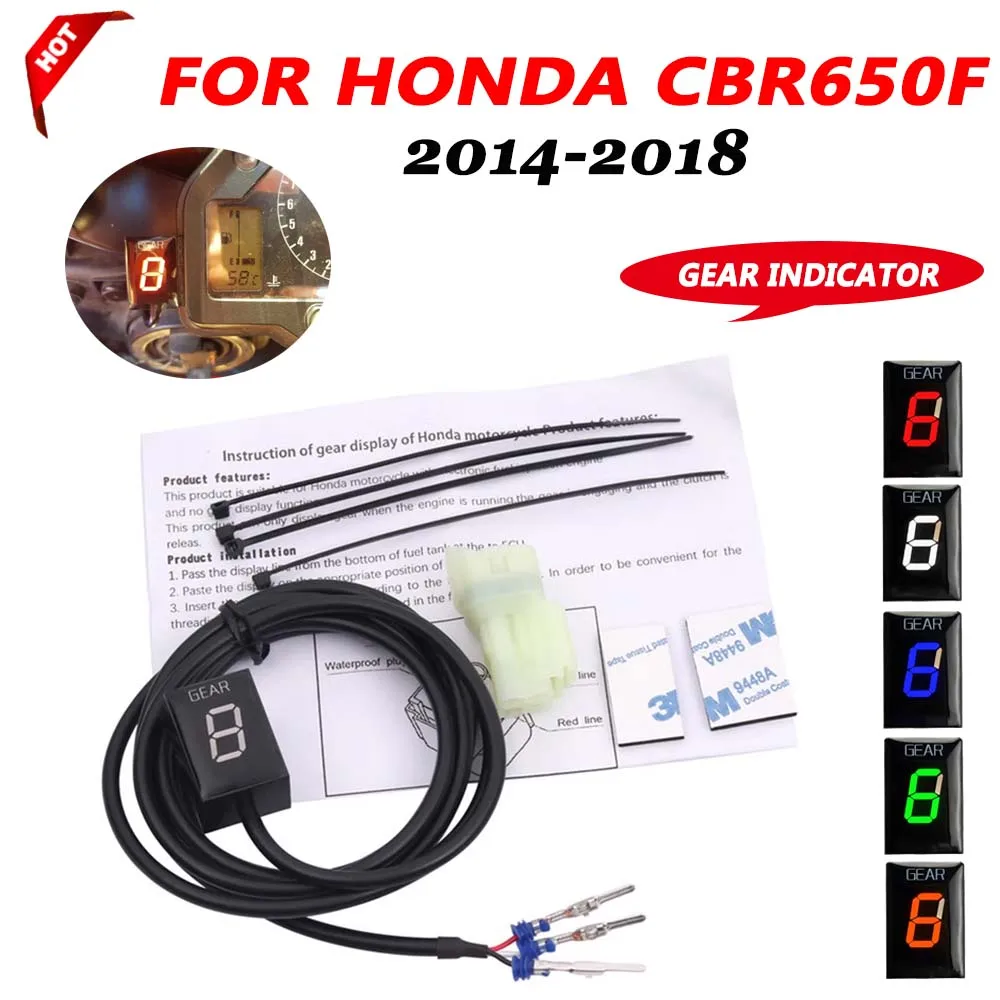 

For Honda CBR650F 2014 2015 2016 2017 2018 CBR 650F Motorcycle Accessories 1-6 Speed Gear Display Indicator Digital Meter