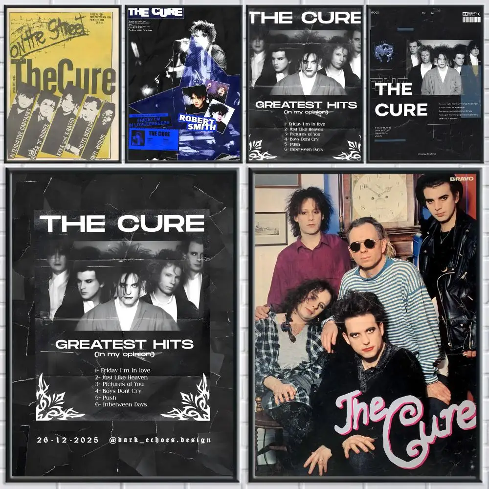 band The Cure Poster Poster HD Self Adhesive Waterproof Art Print Wall Decor for Bedroom Living Room Home Gift