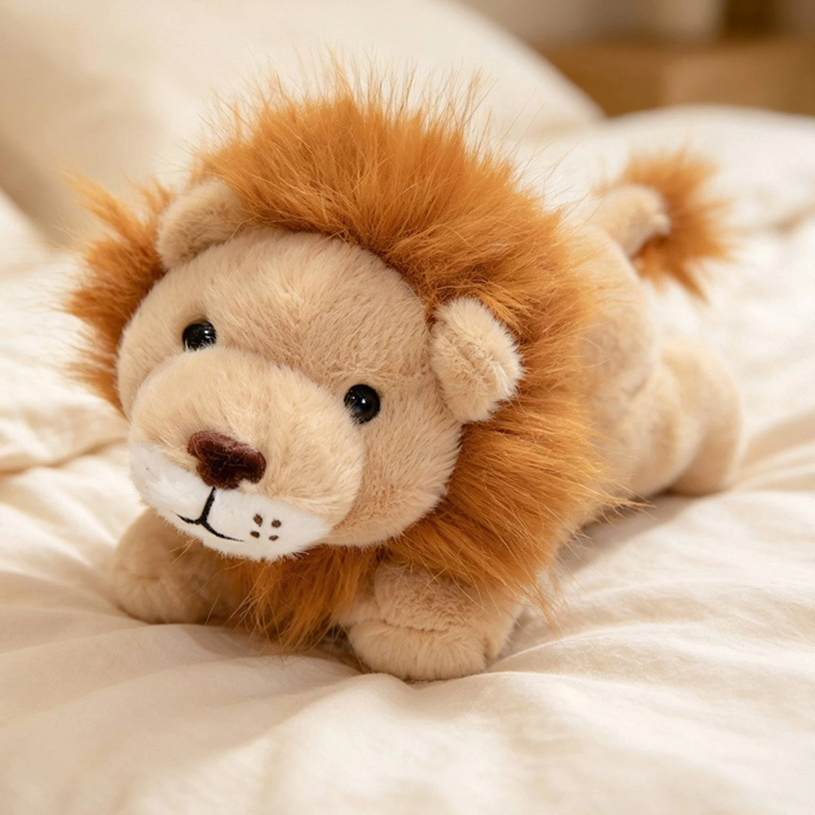 Lying Stuffed Animal Soft Cuddly Toy Fuzzy Huggable for Children, Nursery, Travel