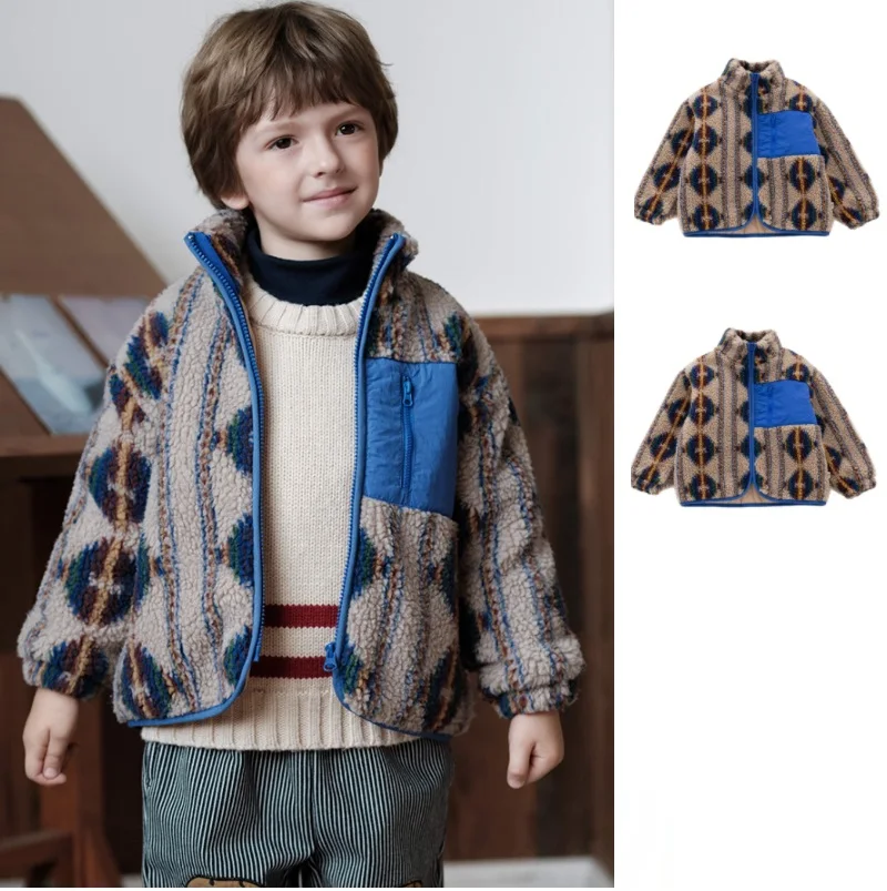children's-jacket-2025-winter-new-fashionable-thickened-warm-boys'-jacket-pure-cotton-skin-friendly-baby-top-children's-clothing