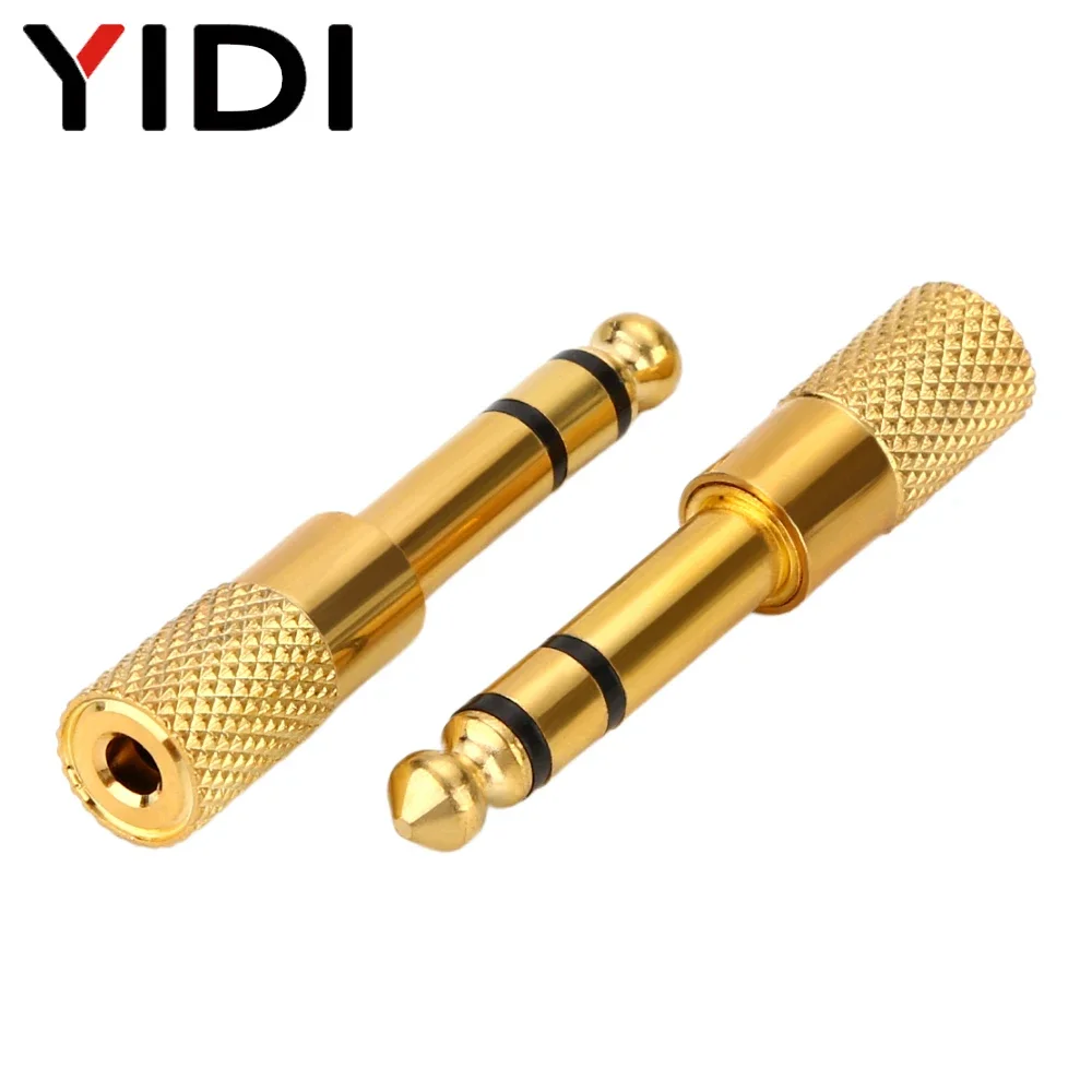 Gold Plate 6.5mm Male To 3.5mm Female Headset Jack Adapter 6.35 Audio Speaker Video Converter Connector Socket Banana Plug 4mm