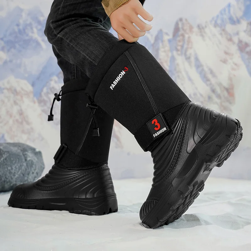 

Men's New Snow Boots for Autumn and Winter Men Snow Boots Winter Warm Plush Thick Men Elastic Plus Velvet Keep Warm Winter Shoes