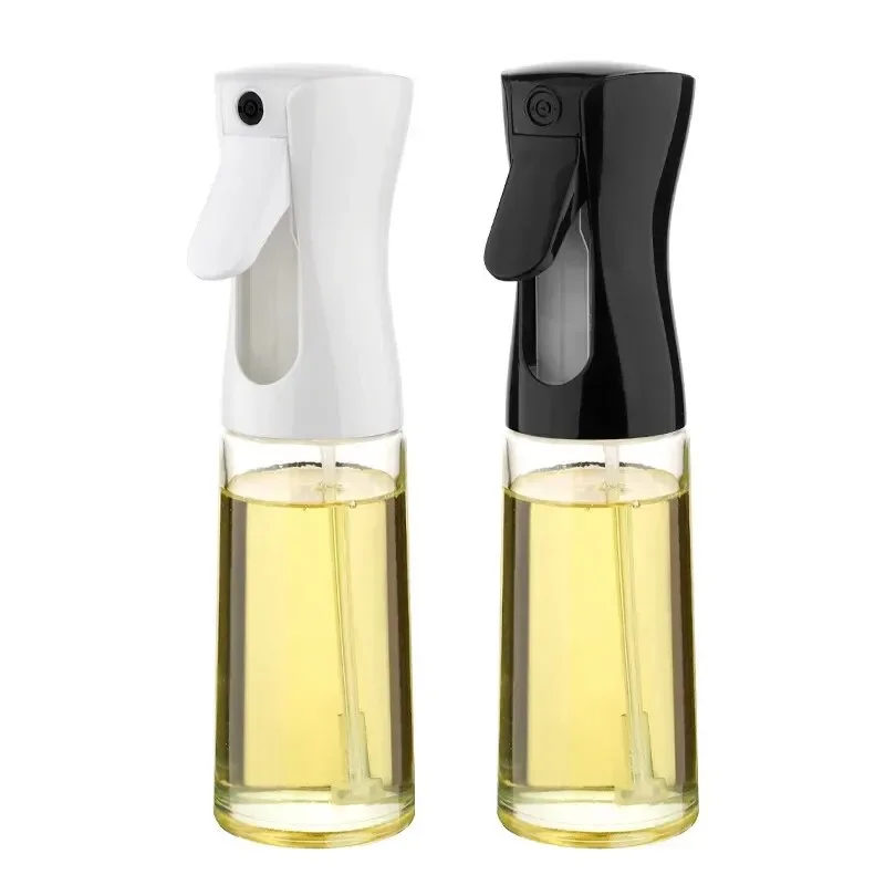 1pc Black/White Kitchen Oil Bottle Cooking Oil Spray 200ml Pneumatic Spray Bottle Fitness Barbecue Spray Oil Dispenser