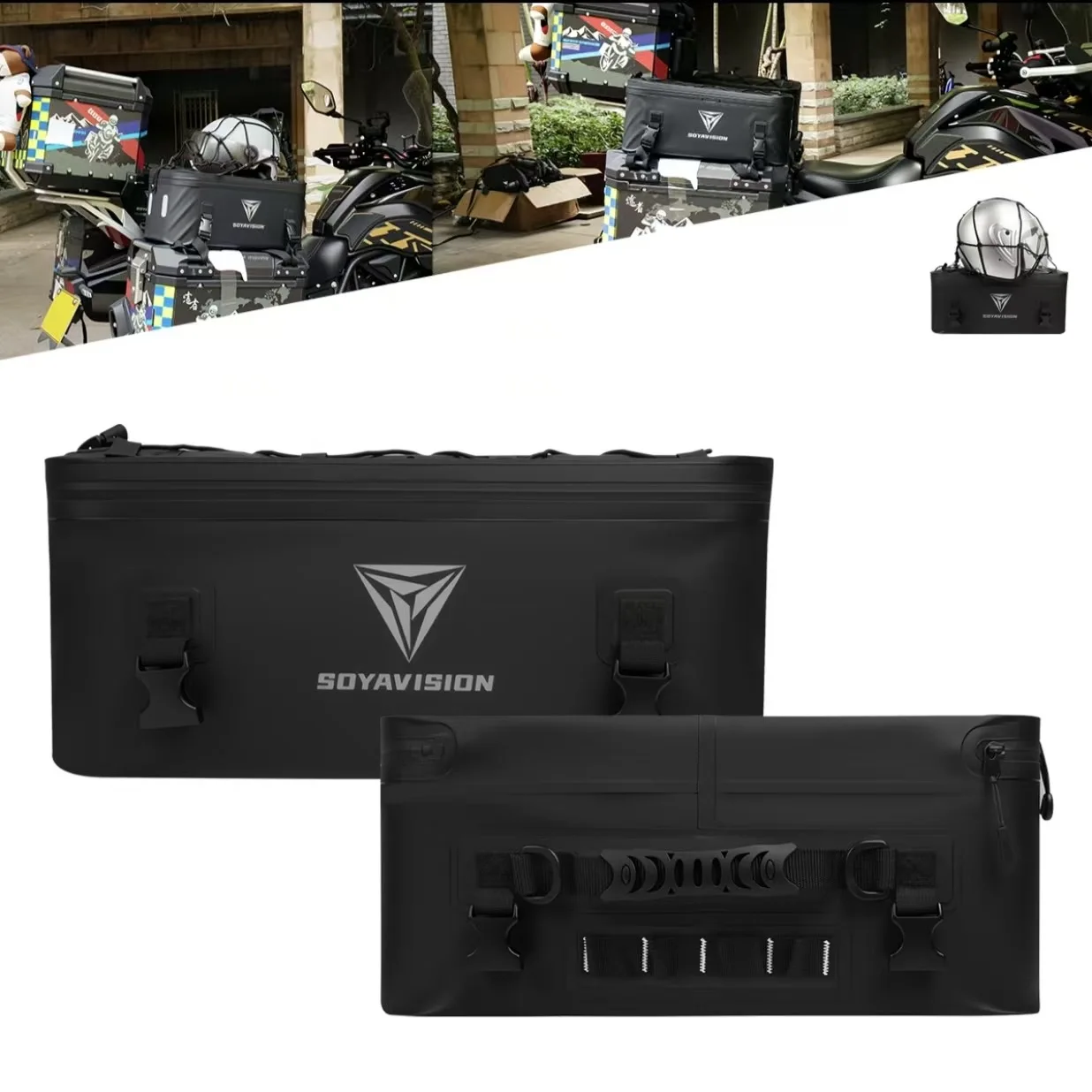 Universal Motorcycle Parts Top Bag Case Box Bag Top Case Expansion Waterproof Bag Hardshell Quick Dry Saddle Luggage Bag For ADV