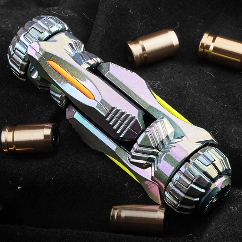 Pistol Guns Eject Fidget Spinner Roller Magnetic Push Card Coin Ratchet Wheel Metal EDC Stress Relief Toy Adults Anti Anxiety