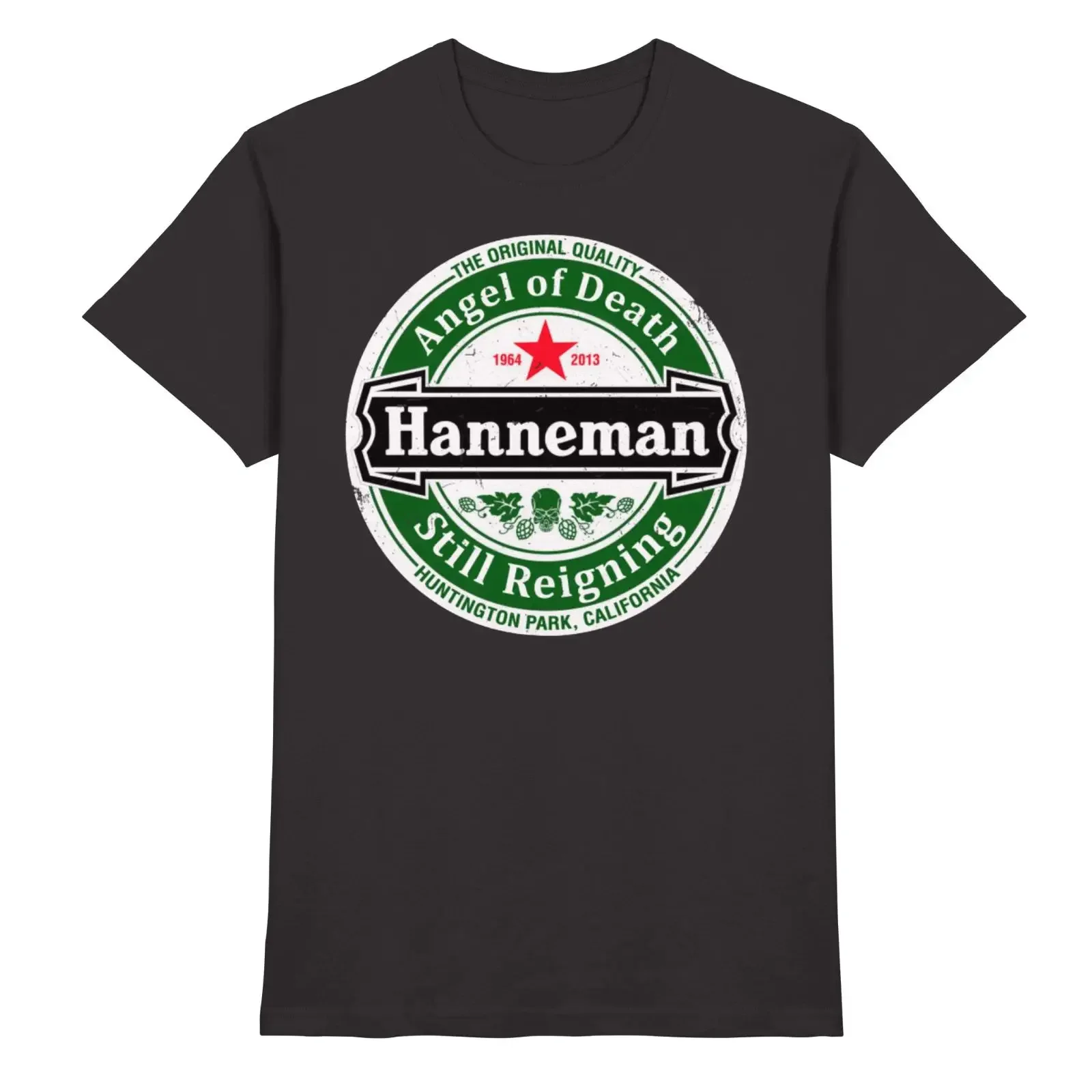 Jeff Hanneman Angel of Death T Shirt Slayer Raining Blood Thrash Metal vintage Washed homme graphic Slightly