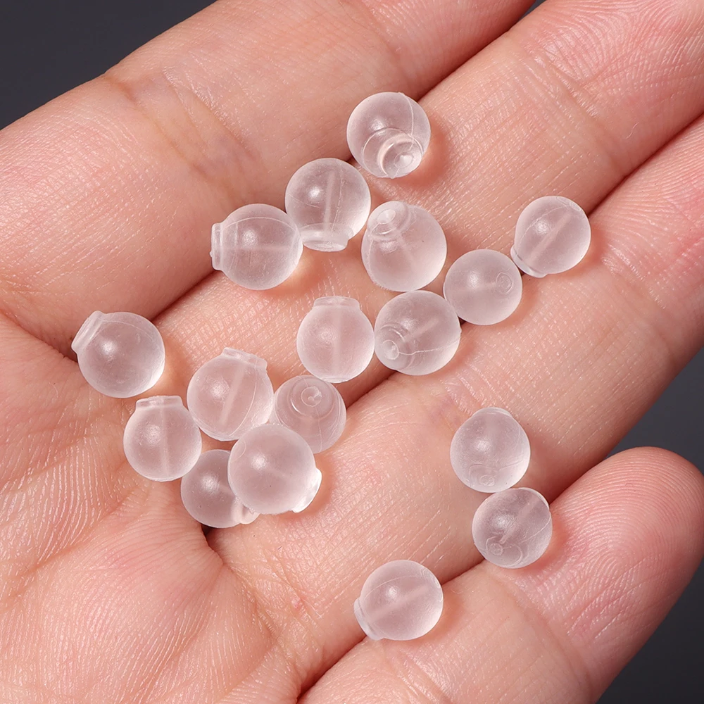 10/20pcs Round Safety Earring Backs Soft Comfort Anti-Lost Ear Stoppers for DIY Jewelry Making Comfortable Safety Stud Back
