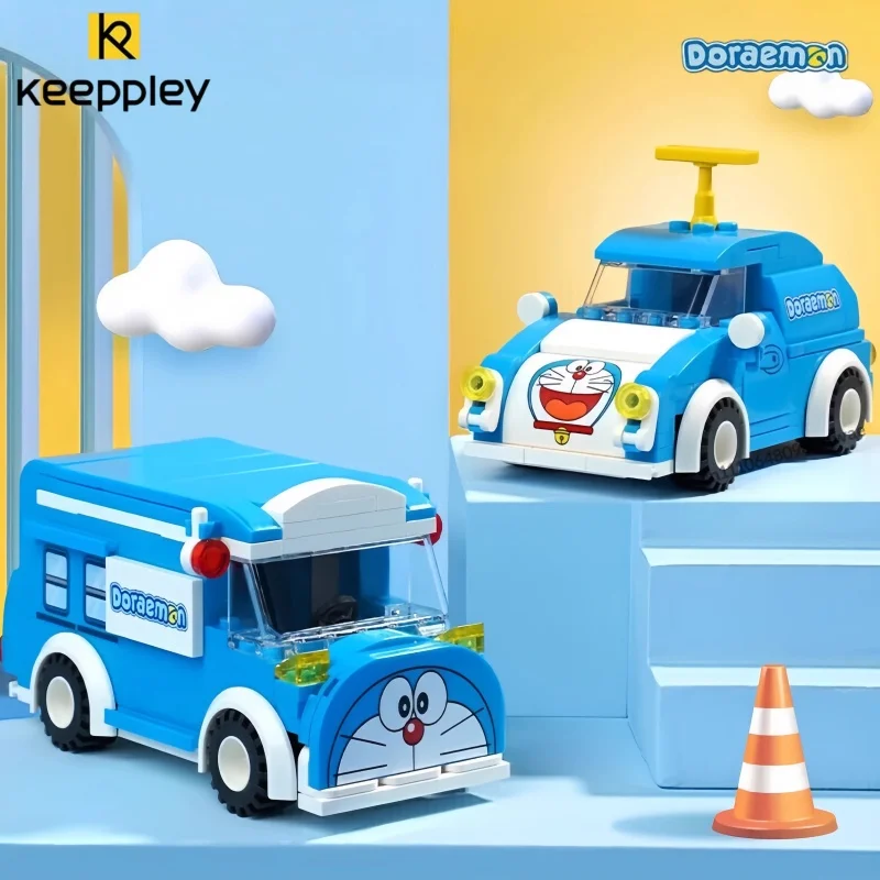 

Конструктор Keeppley Doraemon: Серия машинок, модель автомобиля-багги, автобус, машина времени из комнаты Нобиты, игрушка-украшение, подарок