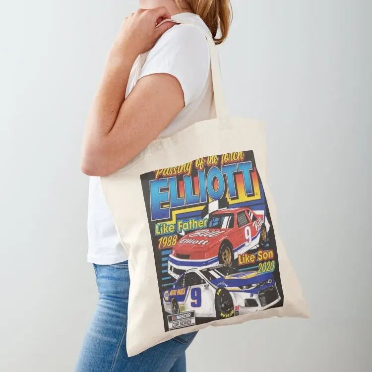 

Vintage Bill Elliott 9 Nascar Tote Bag tote bag men Beach bag hand ladies tote woman