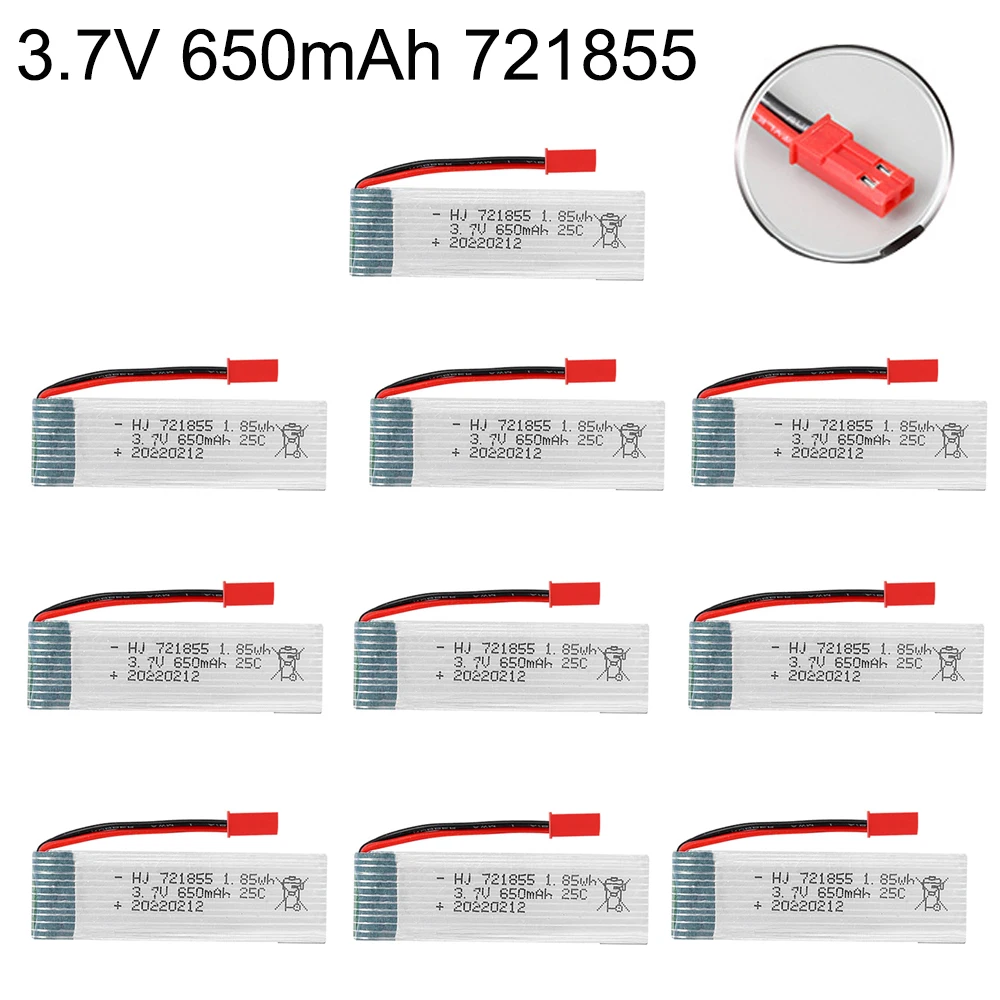 721855 Lipo Battery 3.7V 650mAh for Udi U815A U818A U819A L6052 L6036 V212 V222 H07 for H37 V929 V959 V930 V966 V977 X20 Battery