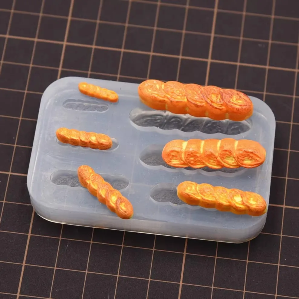 Pottery Resin Clay Mini Baguette silicone molds OB11 doll House Decoration DIY tools