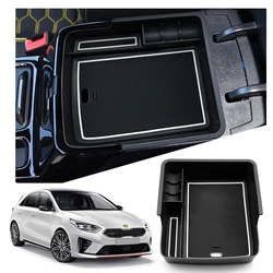 RUIYA Car Armrest Box Storage for Kia Ceed SW GT / Proceed GT 2018-2023 Central Control Container Auto Interior Ceed Accessories