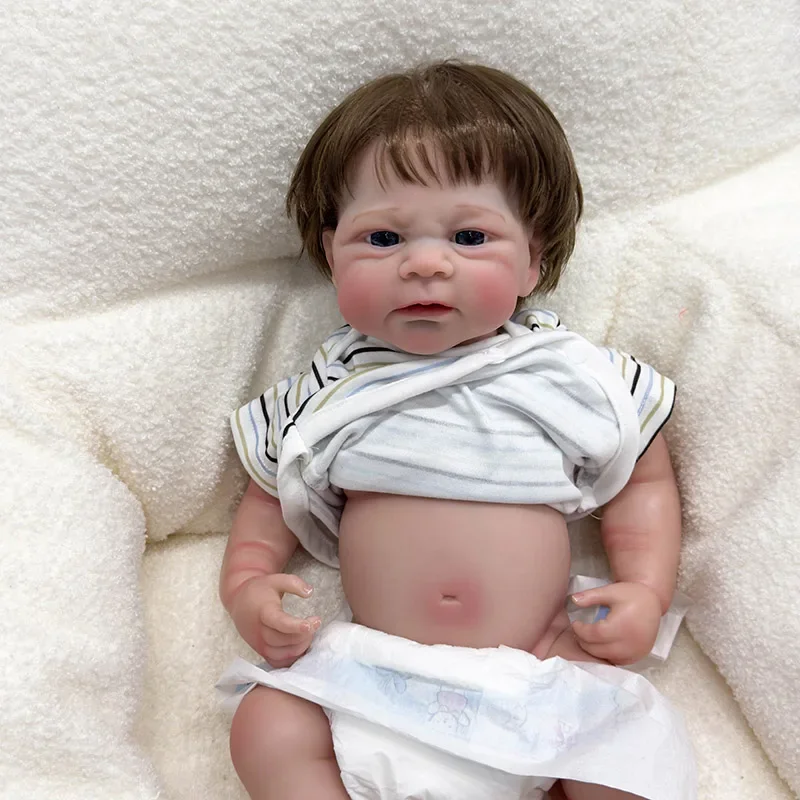 

NPK 19inch Full Body Reborn Doll Elijah High Quality Genesis Hand Painted Doll with Visible Veins Collectible Art Doll