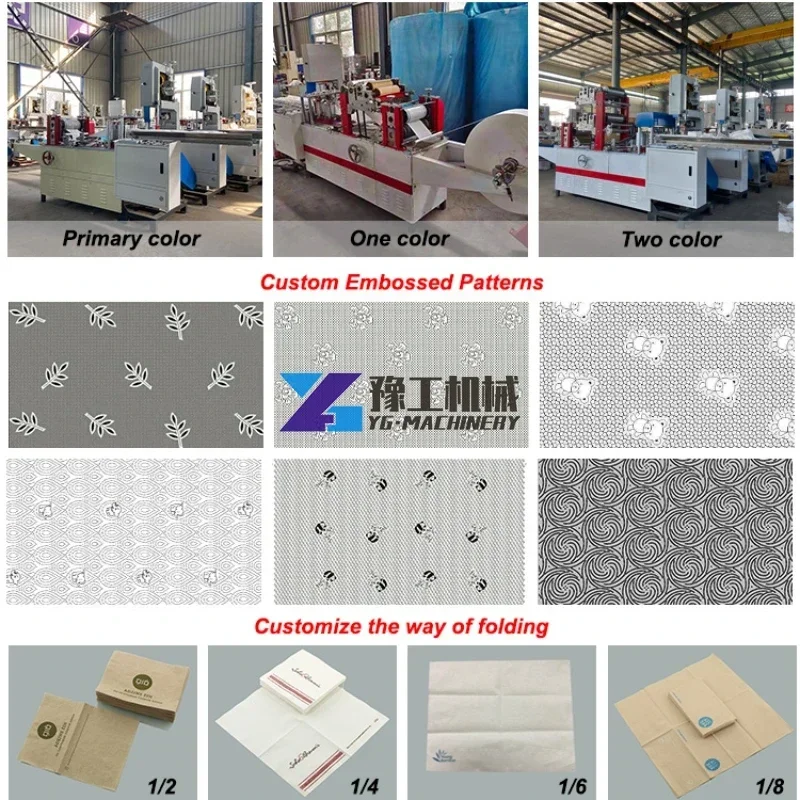 YG Automatic Tissue Paper Making Machine/napkin Making Machine/toilet Paper Roll Making Machine Complete Set Production Line