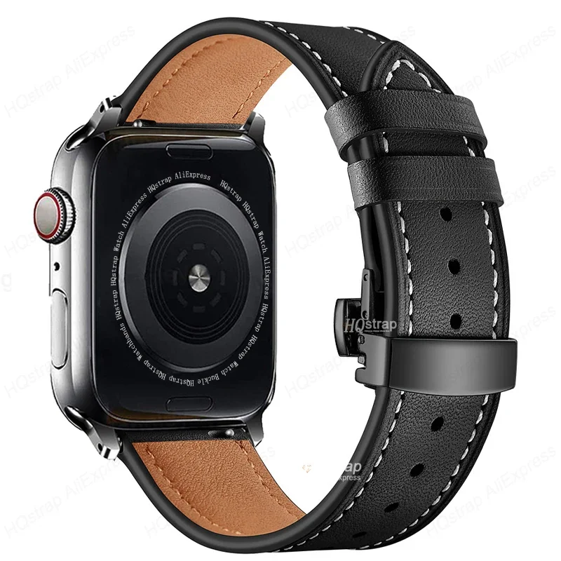 Genuine Leather Band for Iwatch 49mm 45mm 44mm 42mm Strap for Apple Watch Series 8 7 SE 6 5 4 40mm 41mm 38 Bracelet Accessories