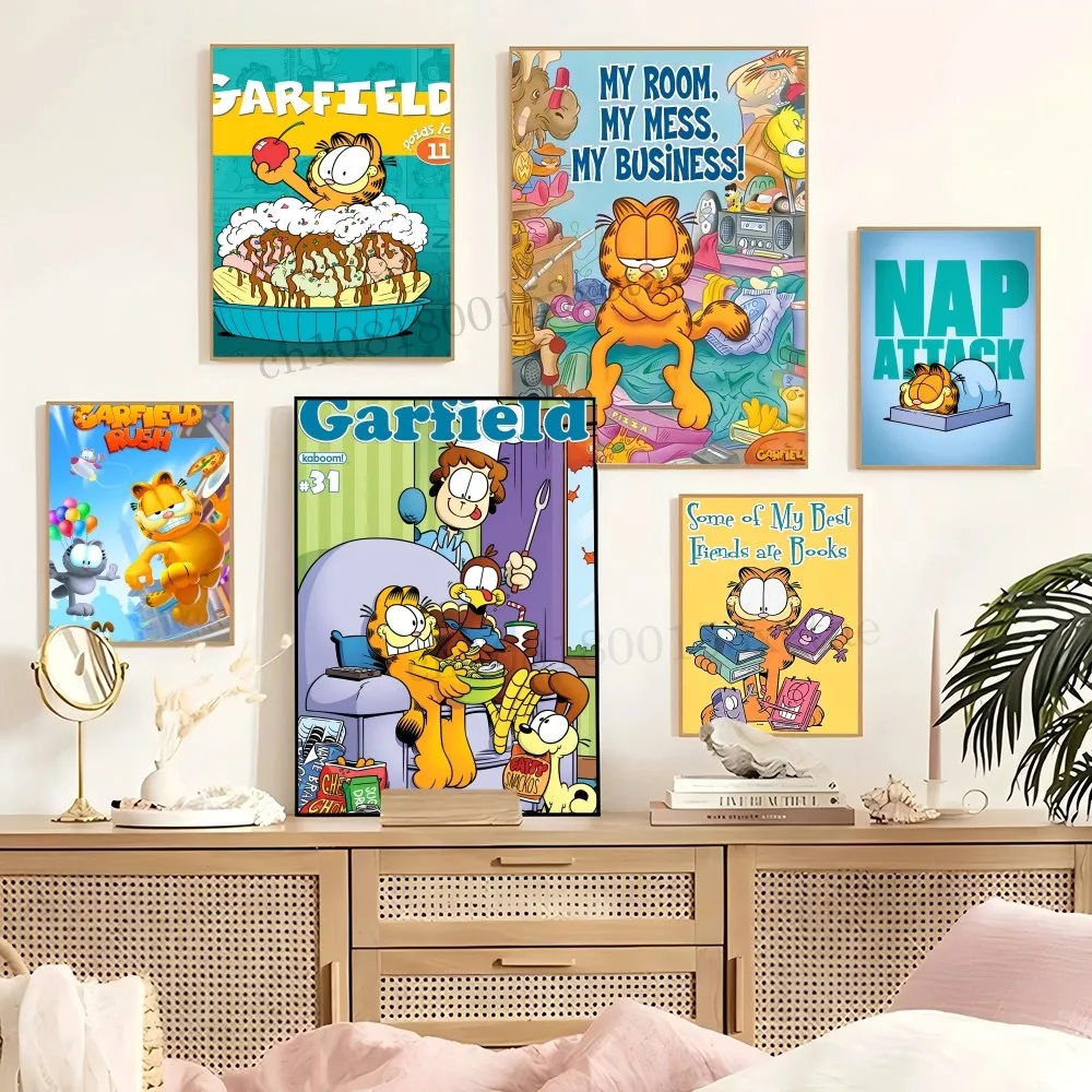 Cartoon Cute C-Garfield Poster Paper Print Home Living Room Bedroom Entrance Bar Cafe Art Painting Decoration