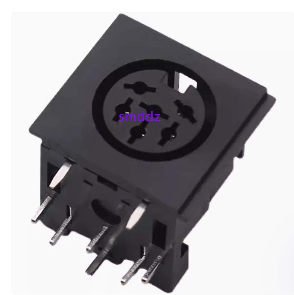 10pcs / Square S-terminal connector DS-6-03 6-core 8-pin socket DIN female socket