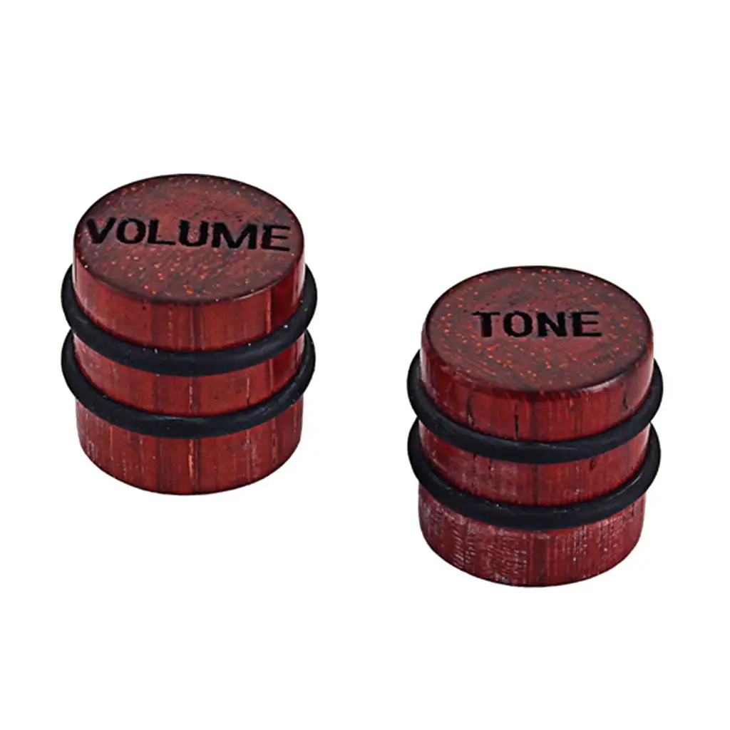Natural Wood Guitar Control Knob Volume Tone Button Hand Polished Rosewood Parts for Electric Guitar Accessories