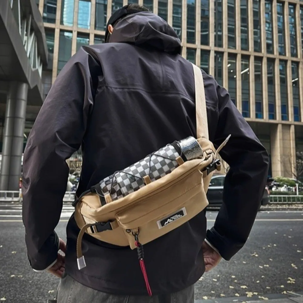 

Портативная повседневная мужская нагрудная сумка, водонепроницаемая нейлоновая сумка на плечо для поездок на работу, многофункциональная дышащая поясная сумка через плечо для пешего туризма