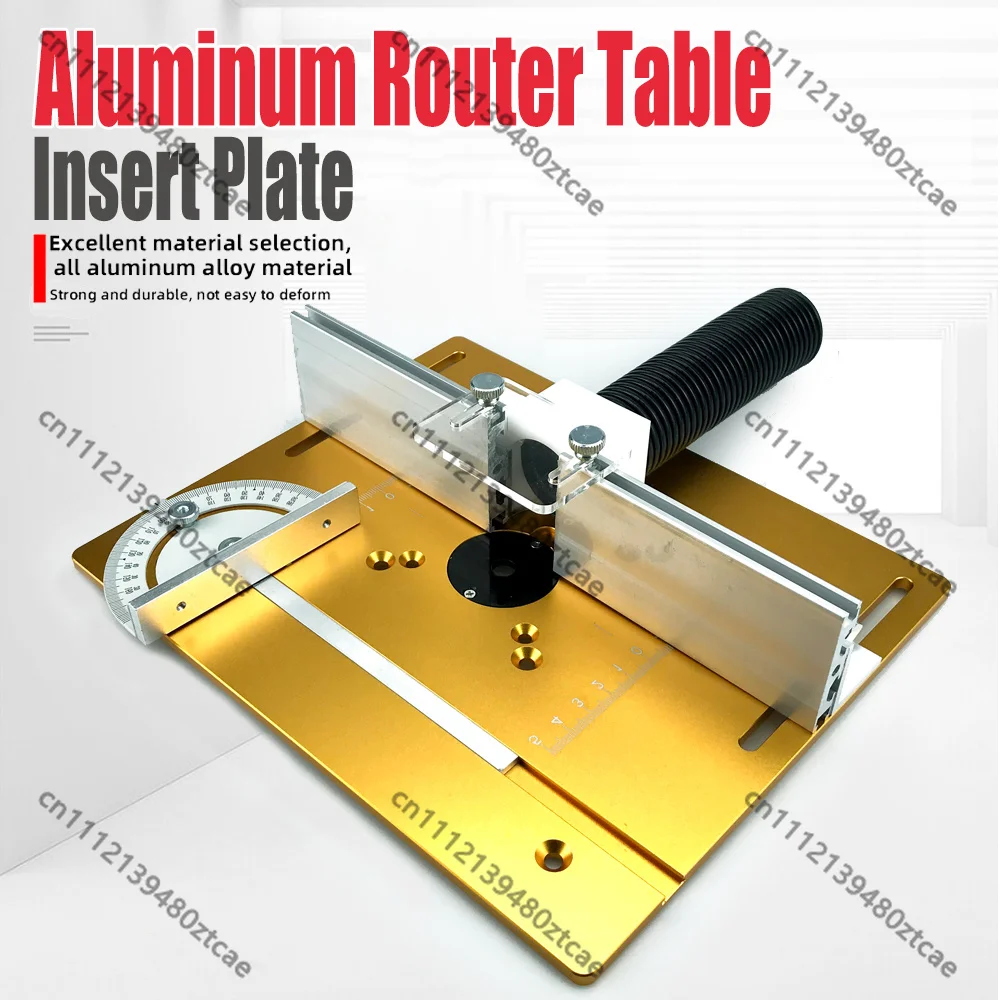 Aluminum Router Table Insert Flip Plate With Miter Gauge For Electric Wood Trimmer DIY Workbench