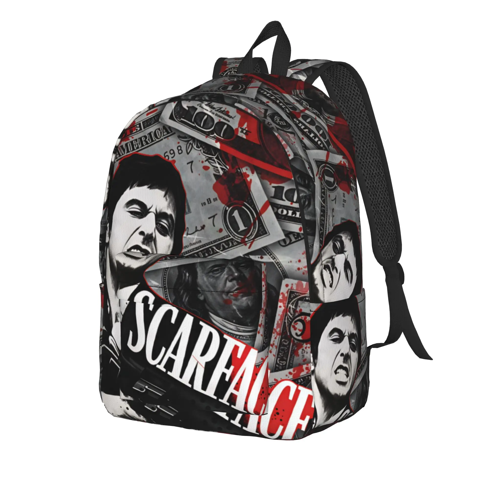 Scarface Backpack Men  Durable Backpacks Polyester Casual High School Bags Hiking Designer Rucksack