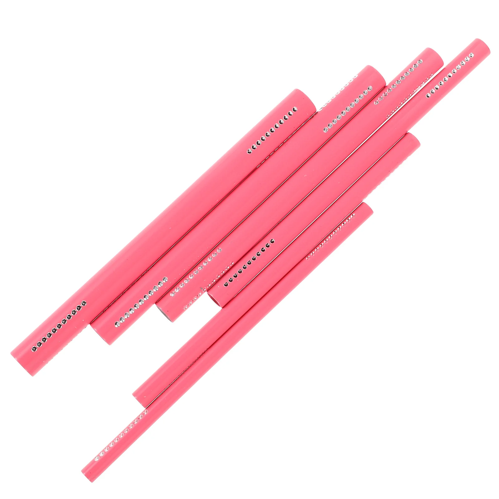 

6Pcs Nail Shaping Wand Pink Crystal Metal Cuticle Pusher Tool French Manicure Gel Remover Pressure Tool