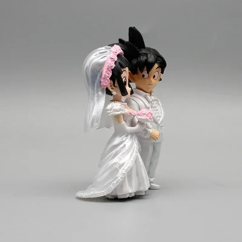 Dragon Ball Anime Figure Son Goku Figures Goku Chichi Wedding Scene Series 9cm Q-Version Figurine Statue Pvc GK Decoration Gifts